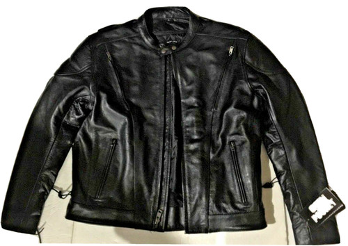 Men new genuine - black, leather